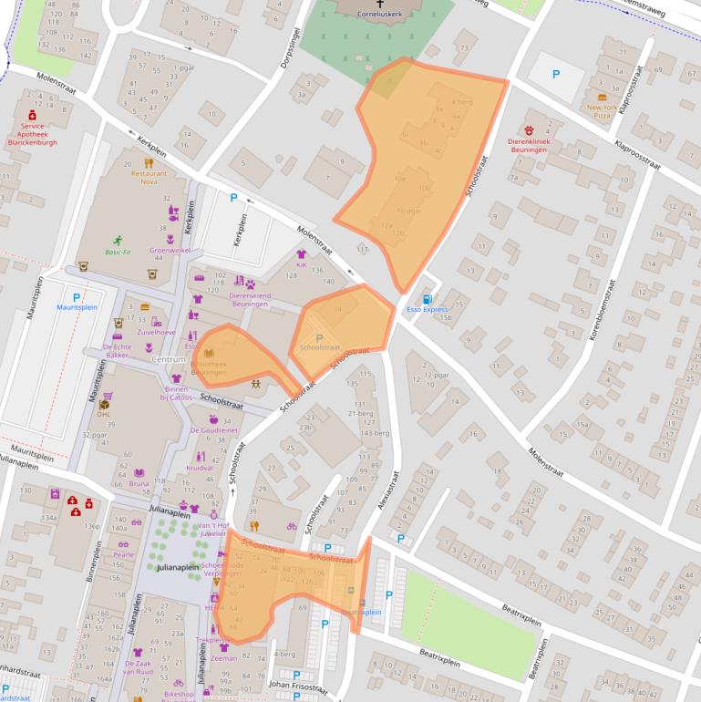 Kaart van postcodegebied 6641DC.