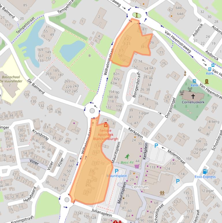 Kaart van postcodegebied 6641DD.