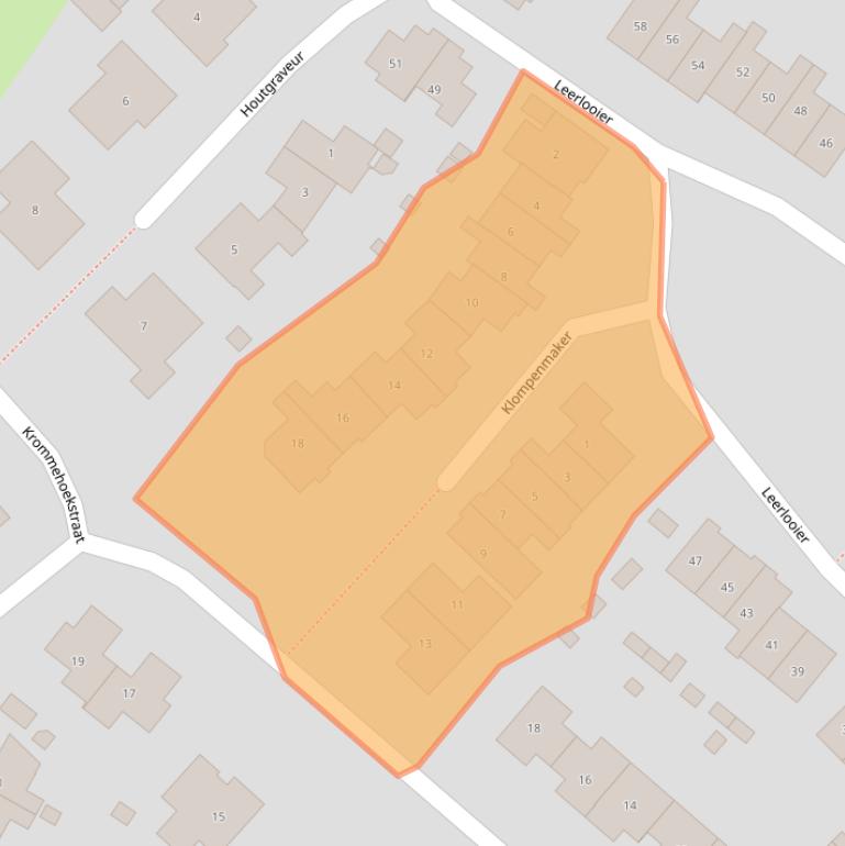 Kaart van postcodegebied 6641DP.