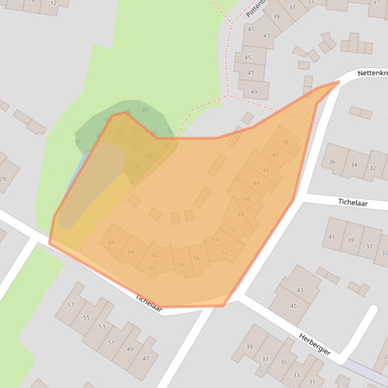 Kaart van postcodegebied 6641EG.