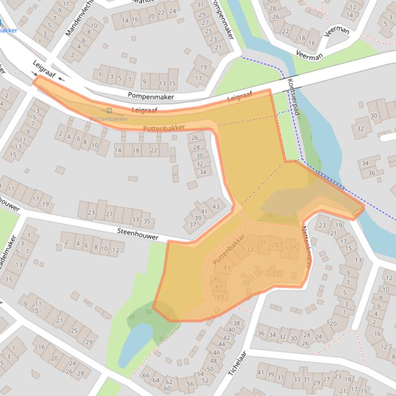 Kaart van postcodegebied 6641EK.