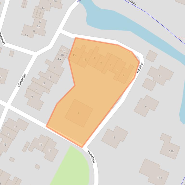 Kaart van postcodegebied 6641EL.