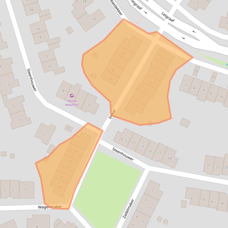 Kaart van postcodegebied 6641EV.