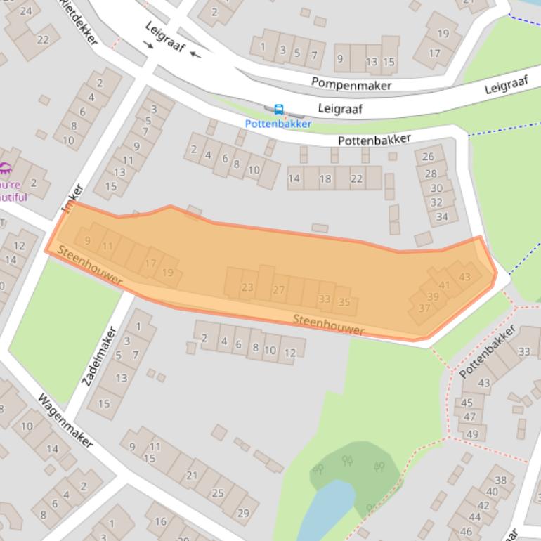 Kaart van postcodegebied 6641GA.