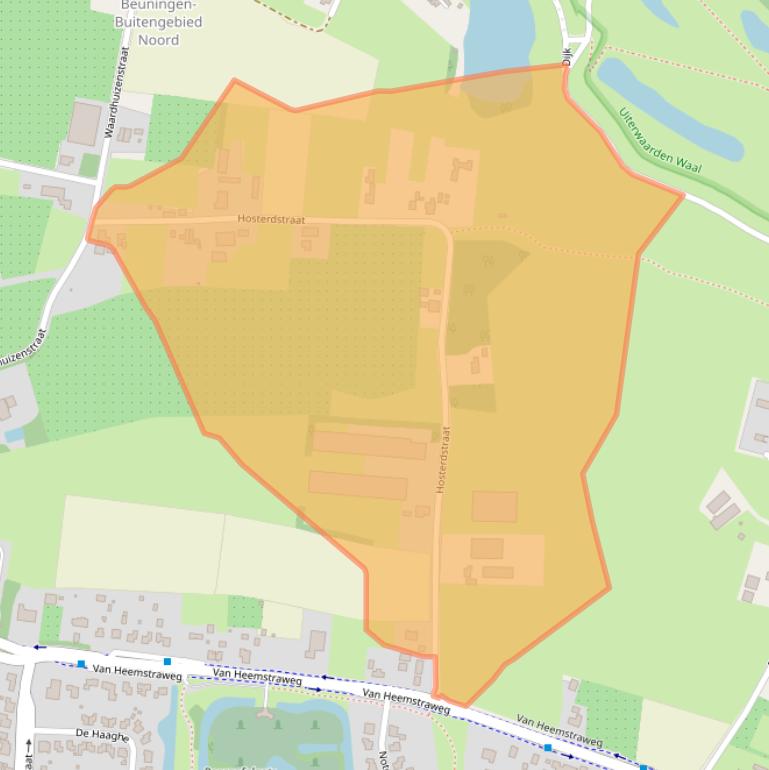 Kaart van postcodegebied 6641KB.
