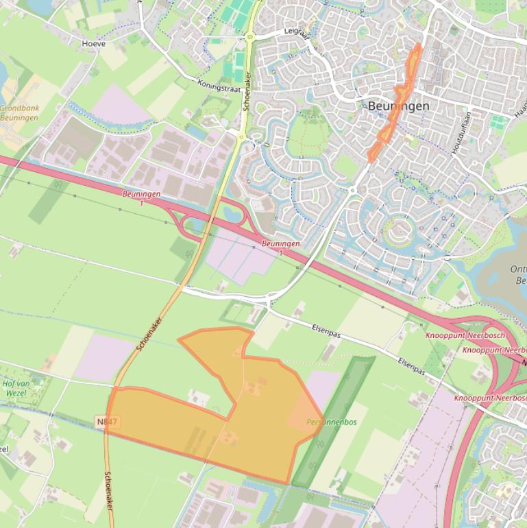 Kaart van postcodegebied 6641KN.