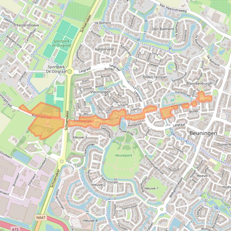 Kaart van postcodegebied 6641KS.