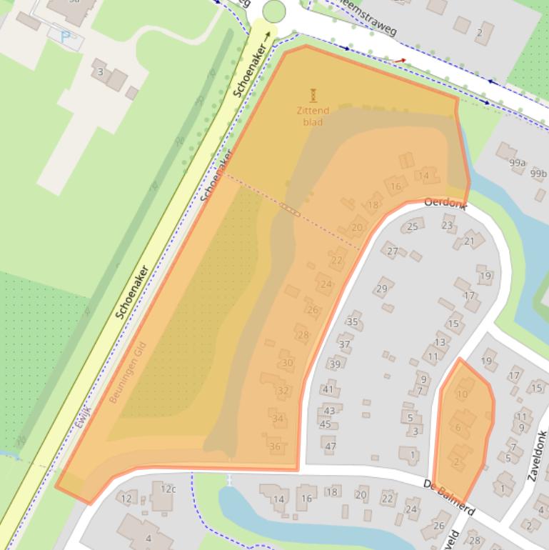 Kaart van postcodegebied 6641LJ.