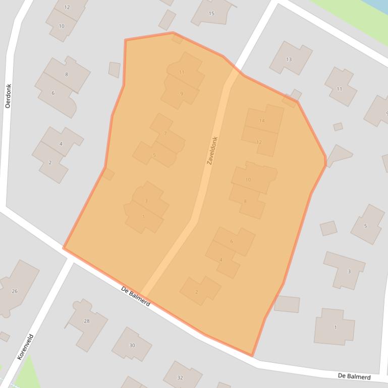 Kaart van postcodegebied 6641LL.