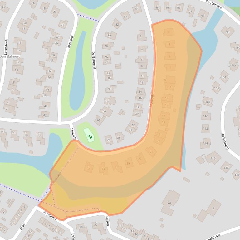 Kaart van postcodegebied 6641LR.