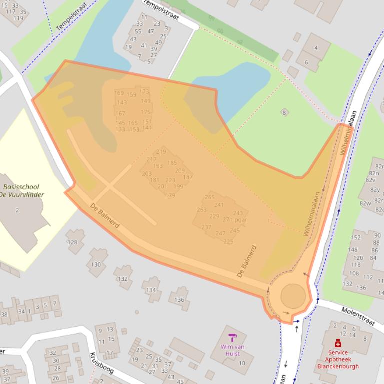 Kaart van postcodegebied 6641LW.