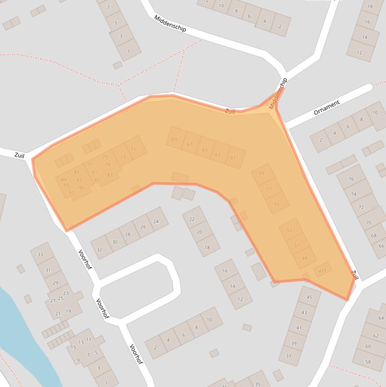 Kaart van postcodegebied 6641MB.