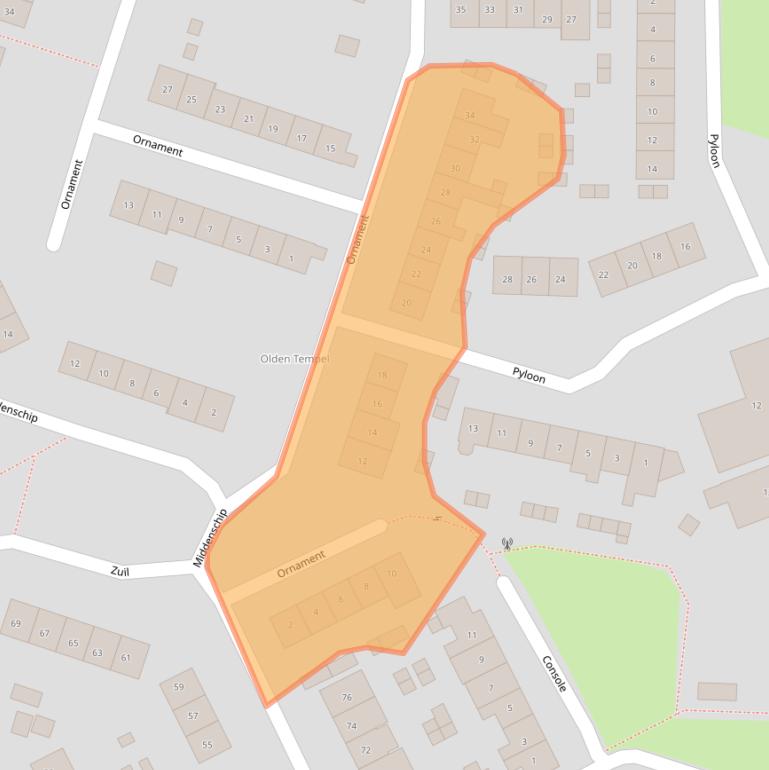 Kaart van postcodegebied 6641MS.