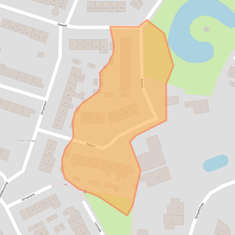 Kaart van postcodegebied 6641MT.