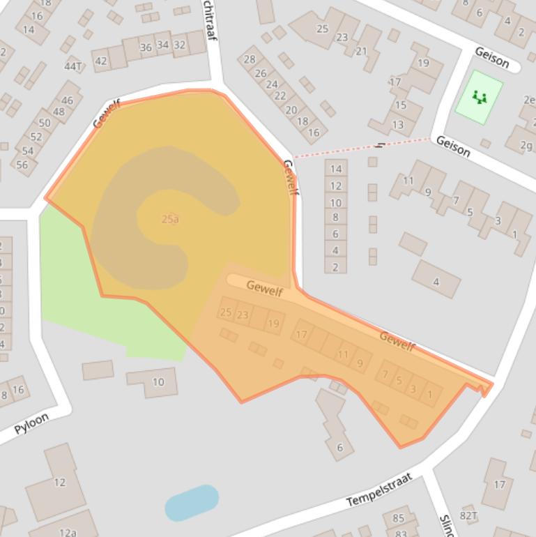 Kaart van postcodegebied 6641NA.