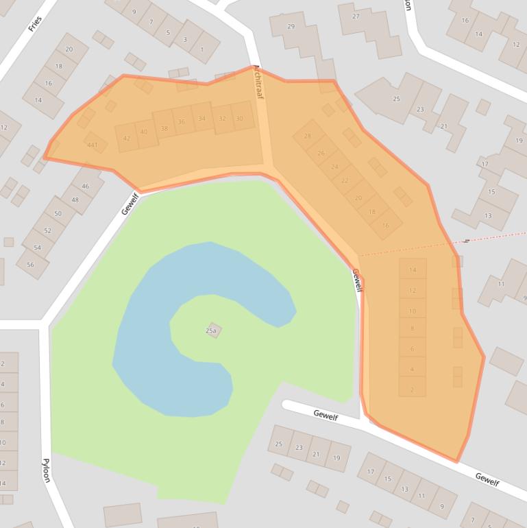 Kaart van postcodegebied 6641ND.