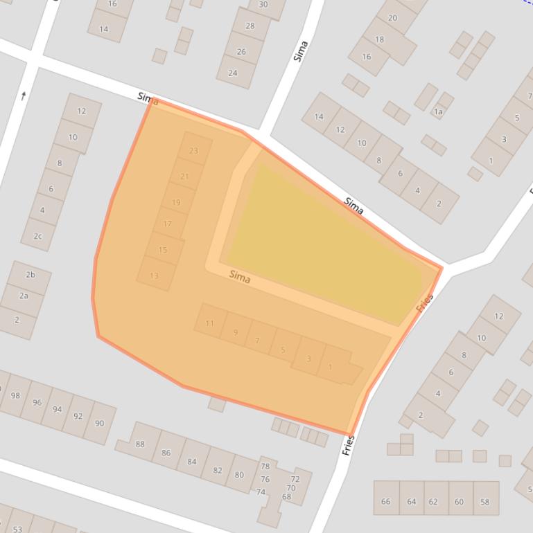 Kaart van postcodegebied 6641NJ.