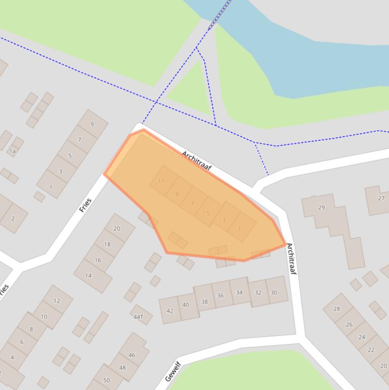 Kaart van postcodegebied 6641NT.