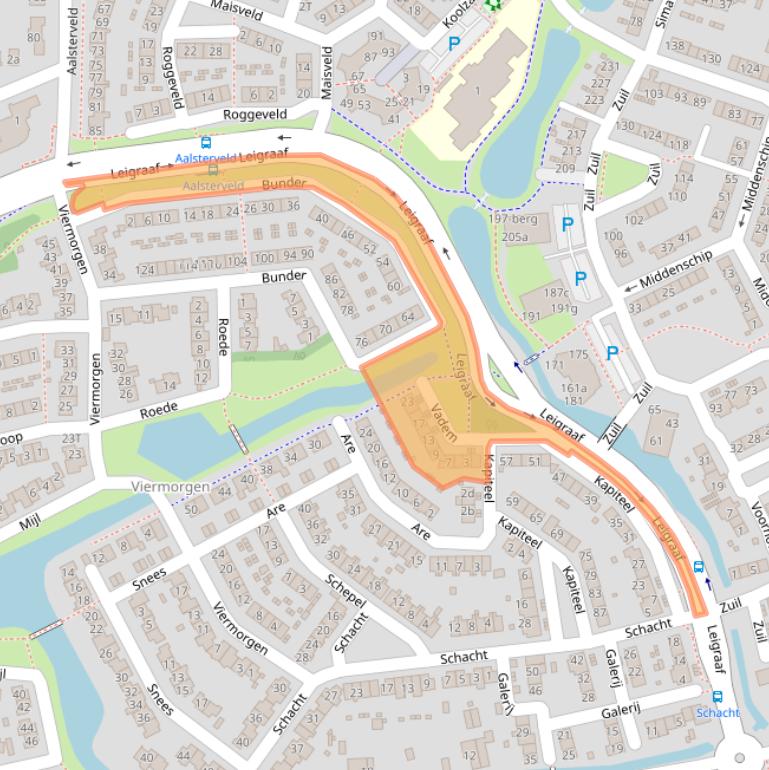 Kaart van postcodegebied 6641PH.