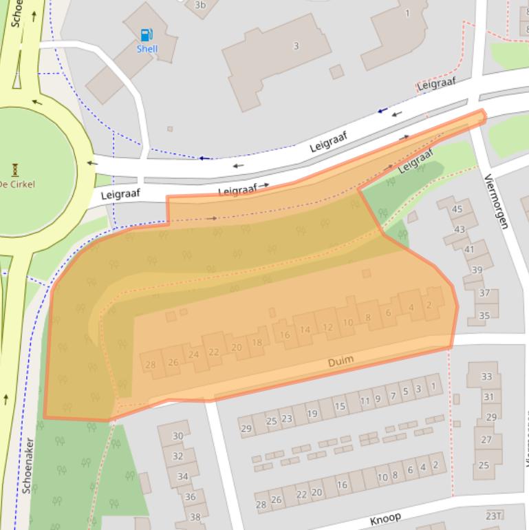 Kaart van postcodegebied 6641RB.