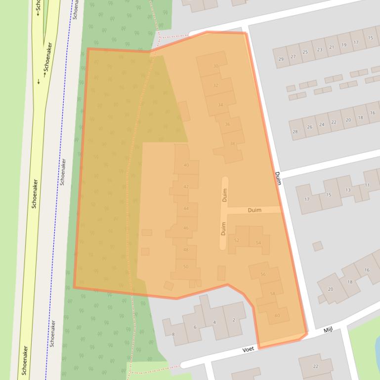 Kaart van postcodegebied 6641RC.