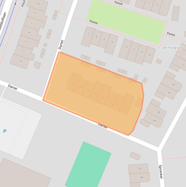 Kaart van postcodegebied 6641RP.