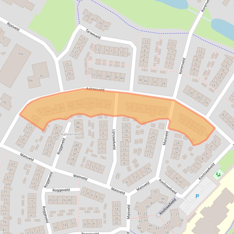 Kaart van postcodegebied 6641SB.