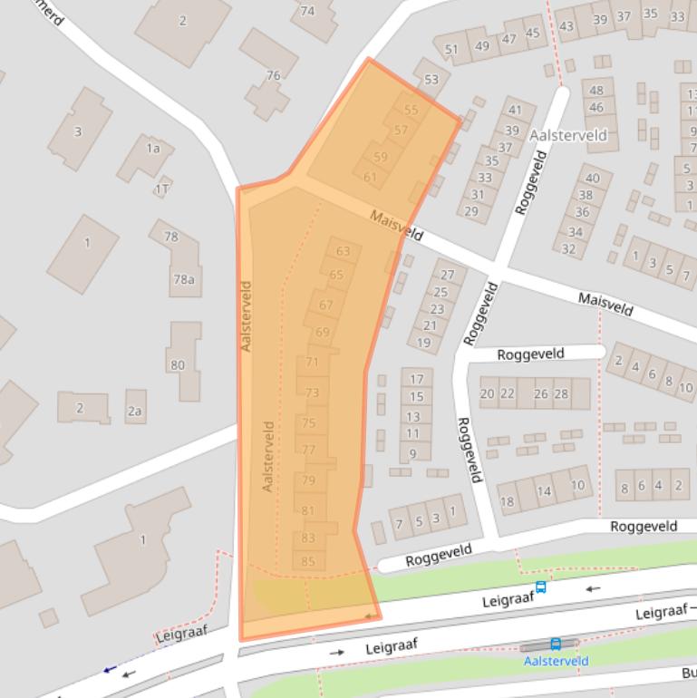 Kaart van postcodegebied 6641SC.