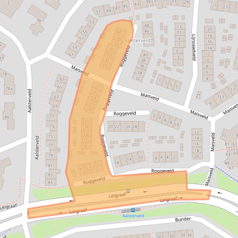 Kaart van postcodegebied 6641SL.