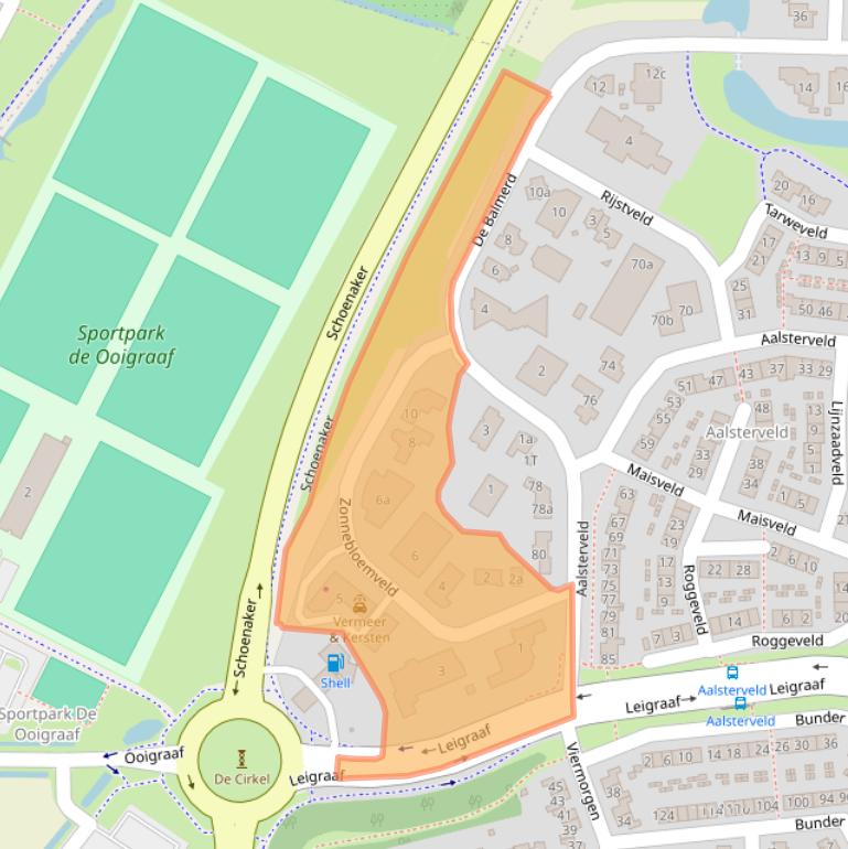 Kaart van postcodegebied 6641TA.