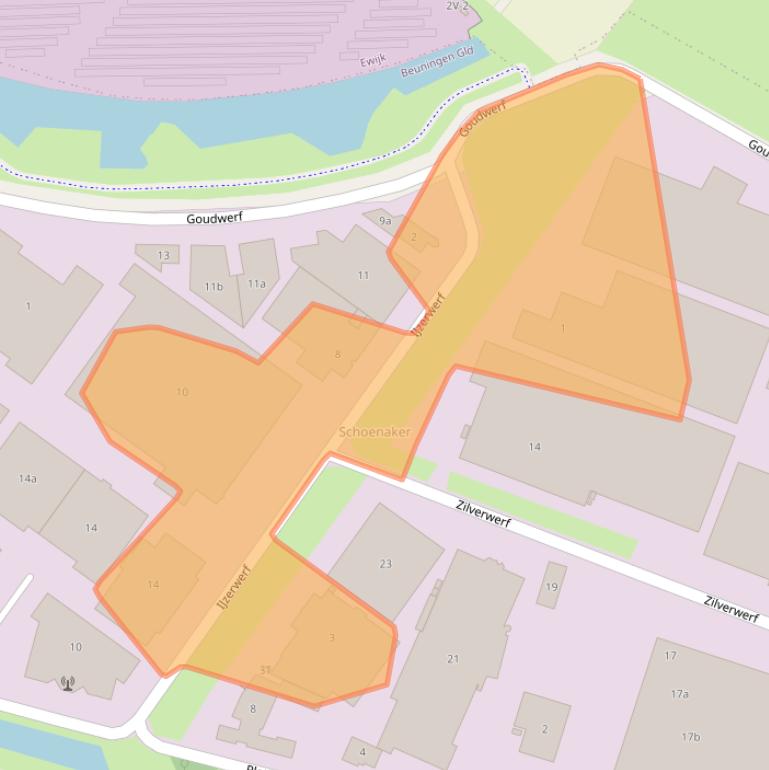 Kaart van postcodegebied 6641TK.