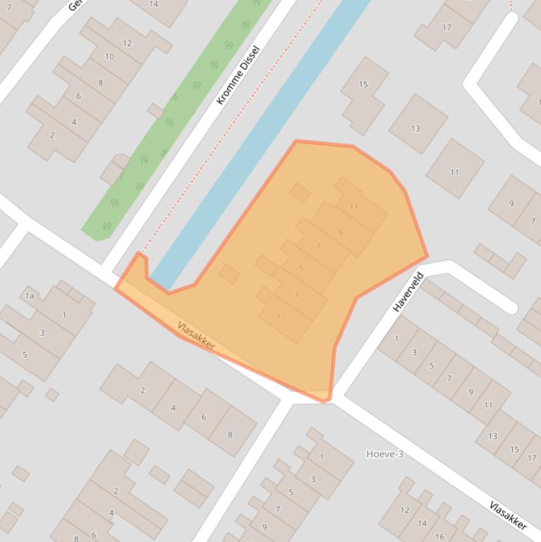 Kaart van postcodegebied 6641VD.