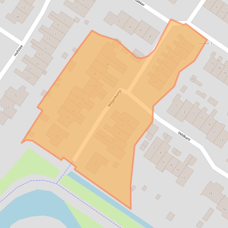 Kaart van postcodegebied 6641VE.