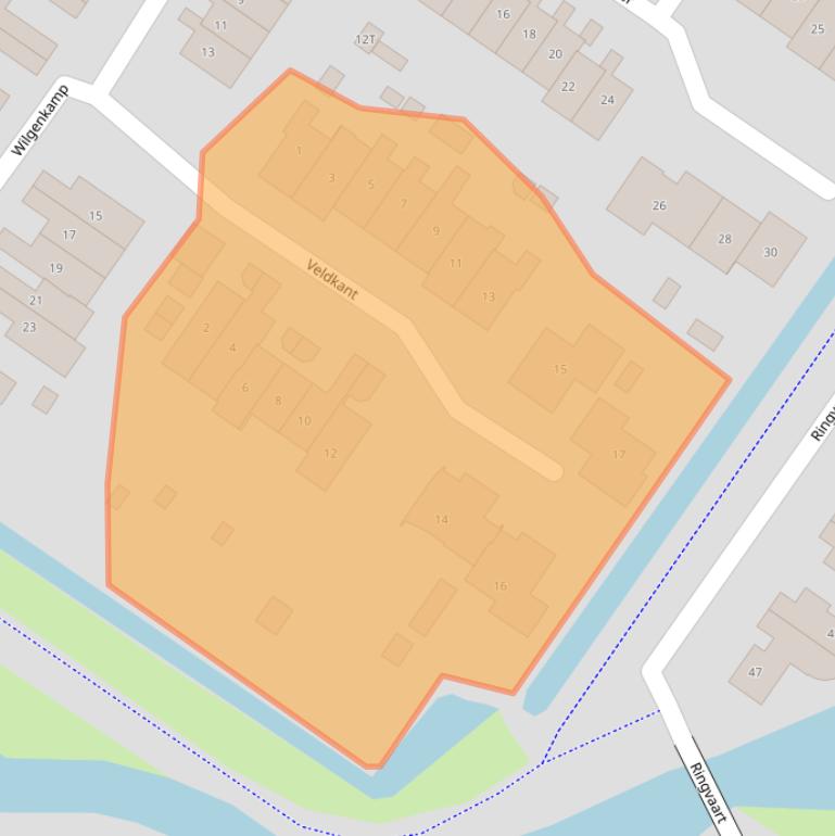 Kaart van postcodegebied 6641VG.