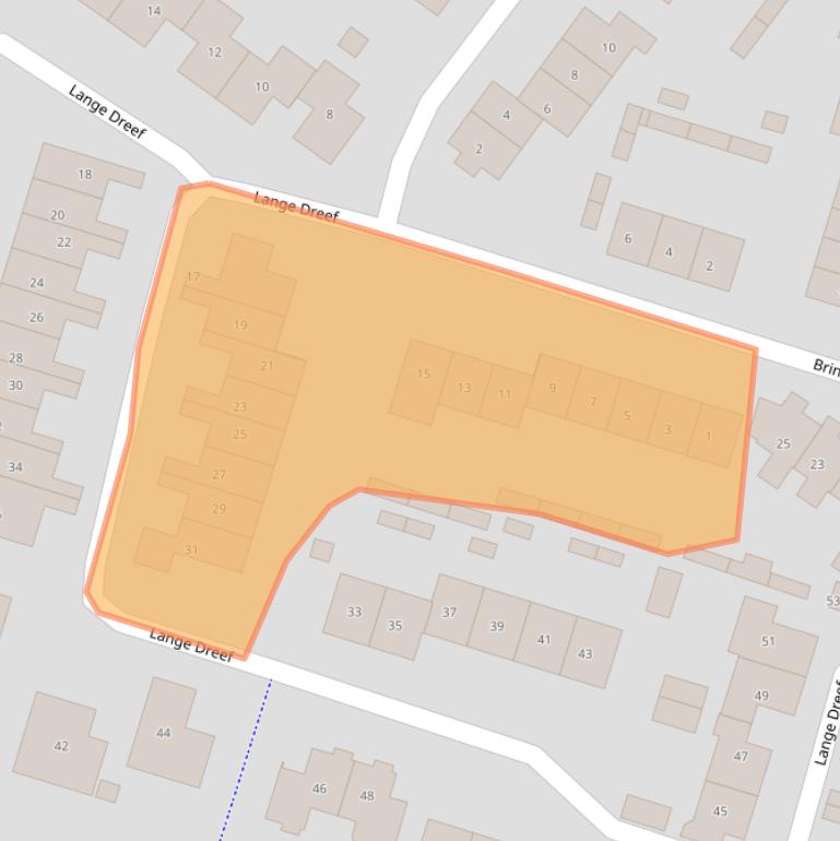 Kaart van postcodegebied 6641WJ.