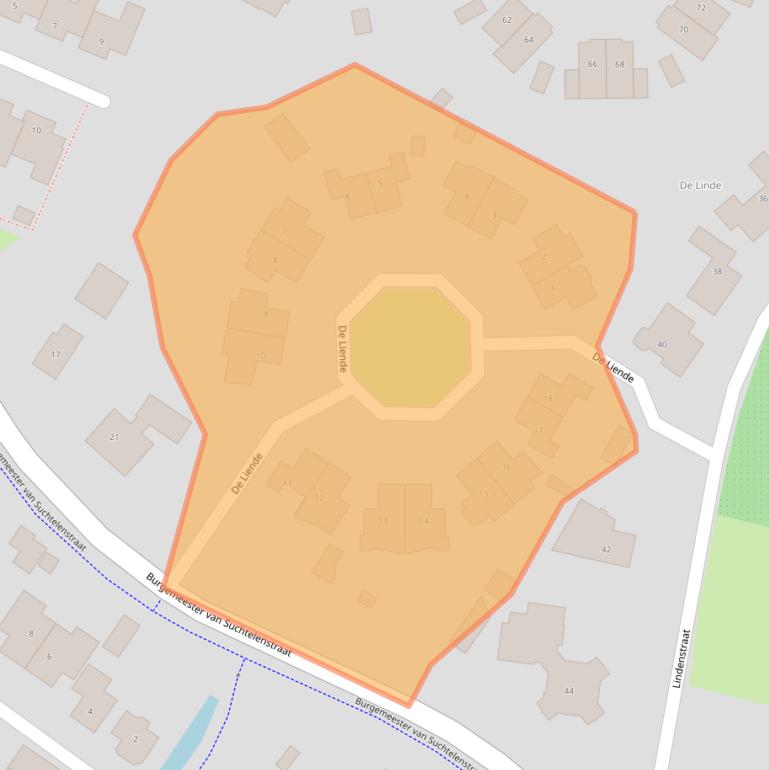 Kaart van postcodegebied 6641XJ.