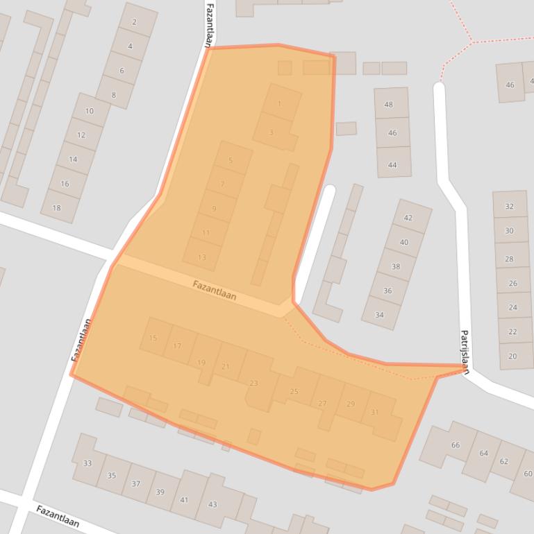 Kaart van postcodegebied 6641XT.