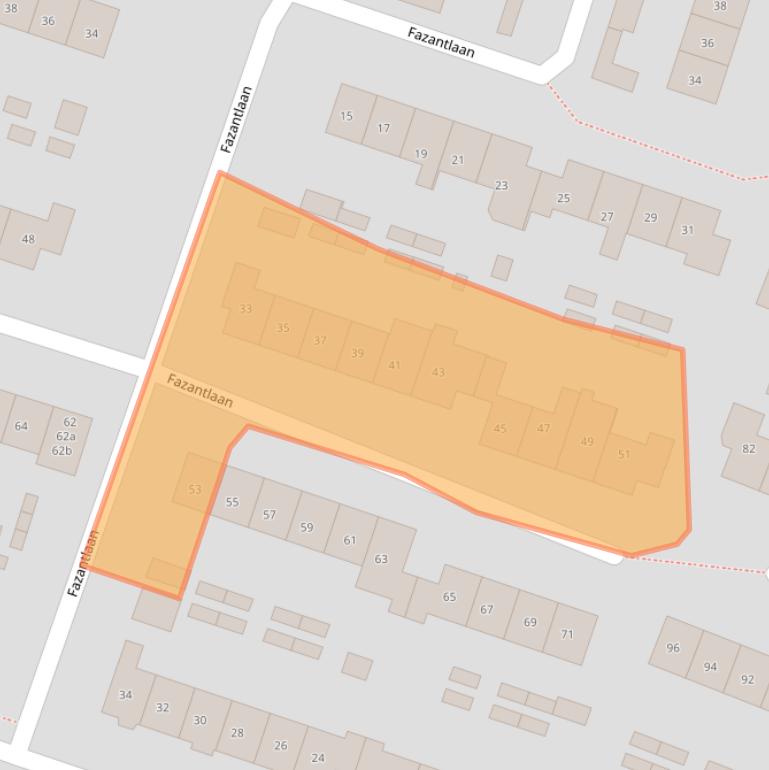 Kaart van postcodegebied 6641XV.