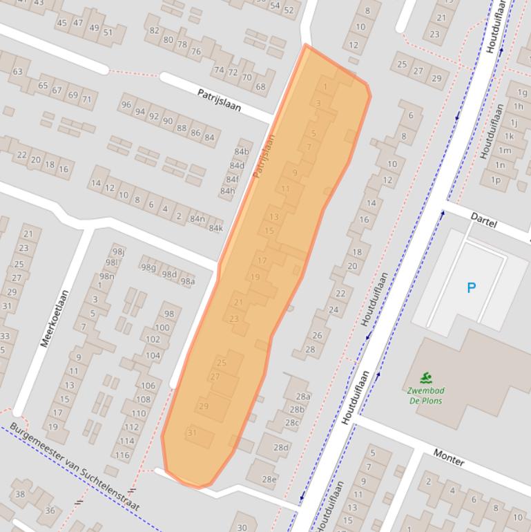 Kaart van postcodegebied 6641ZE.