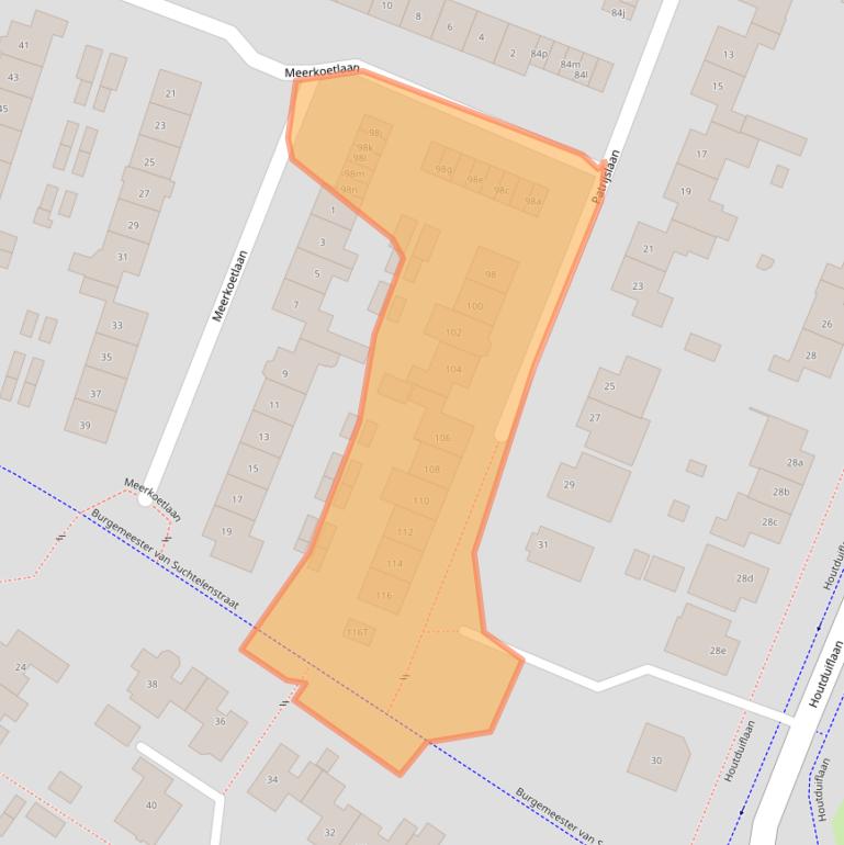 Kaart van postcodegebied 6641ZK.