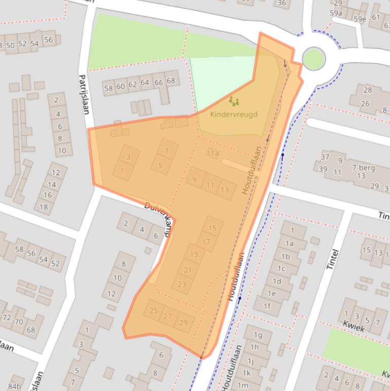 Kaart van postcodegebied 6641ZL.