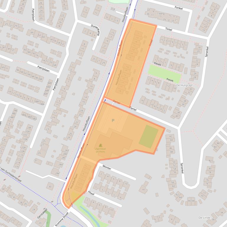 Kaart van postcodegebied 6641ZN.