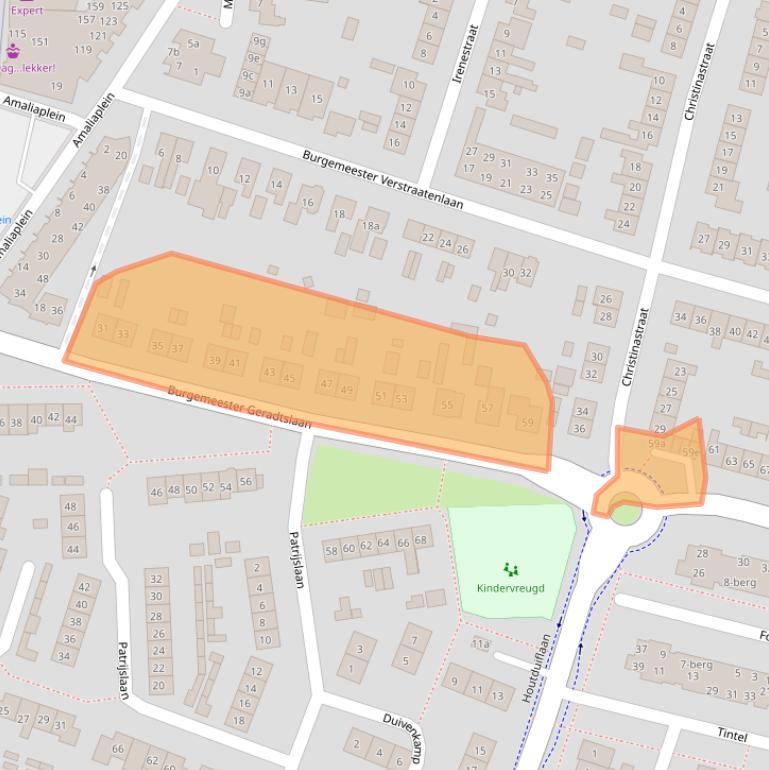 Kaart van postcodegebied 6641ZS.