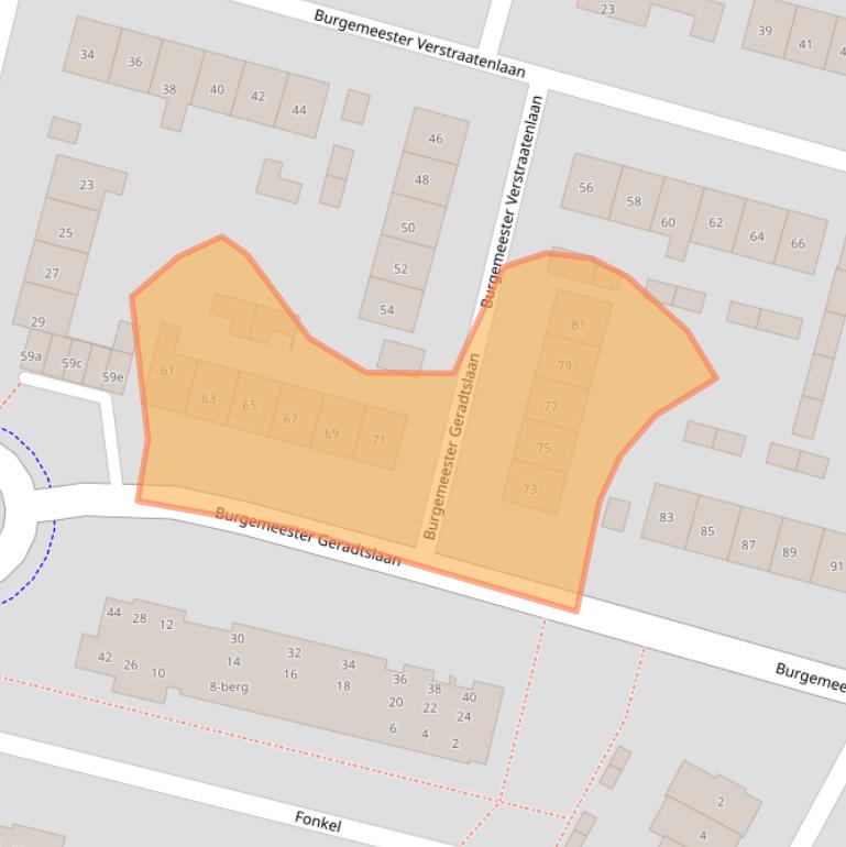 Kaart van postcodegebied 6641ZT.
