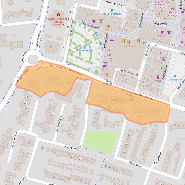 Kaart van postcodegebied 6641ZX.