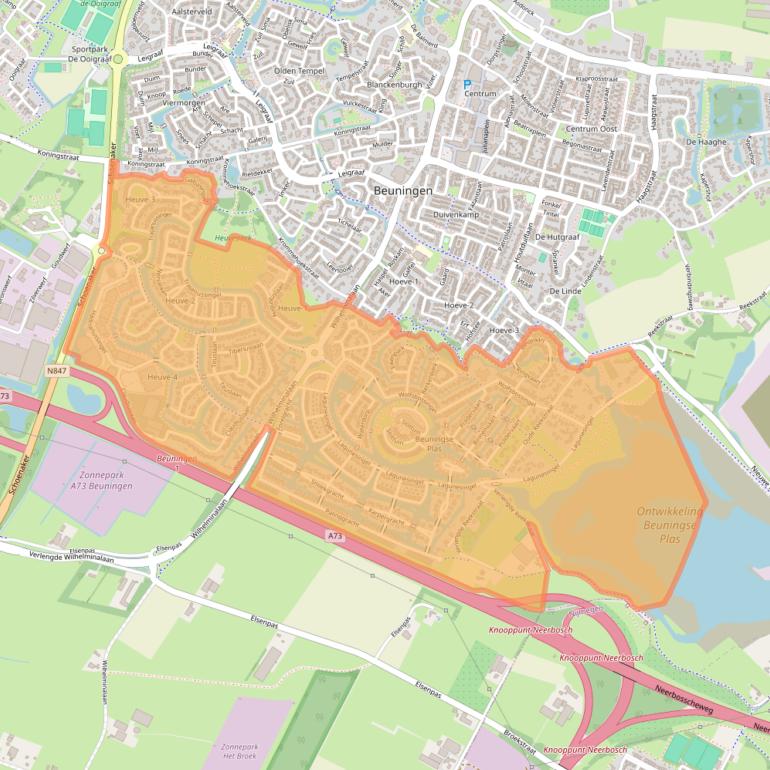 Kaart van postcodegebied 6642.