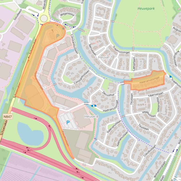 Kaart van postcodegebied 6642AH.