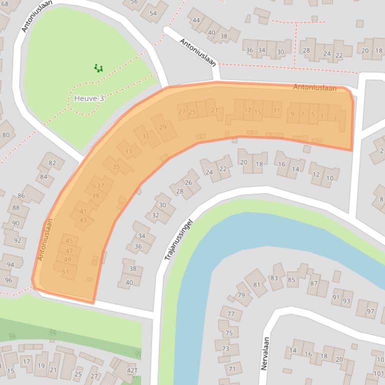 Kaart van postcodegebied 6642BE.