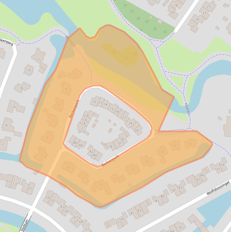 Kaart van postcodegebied 6642CJ.