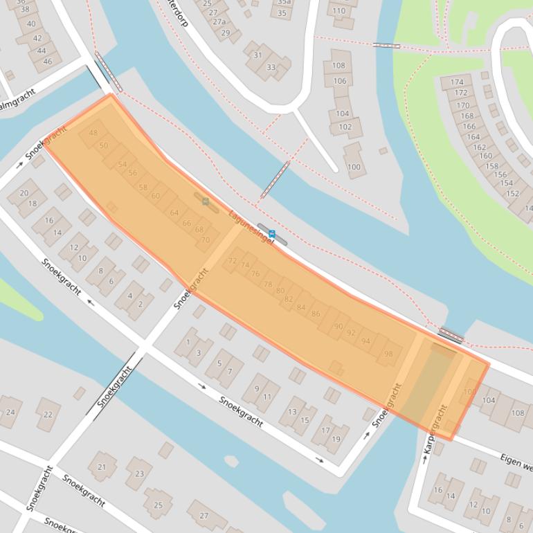 Kaart van postcodegebied 6642EB.